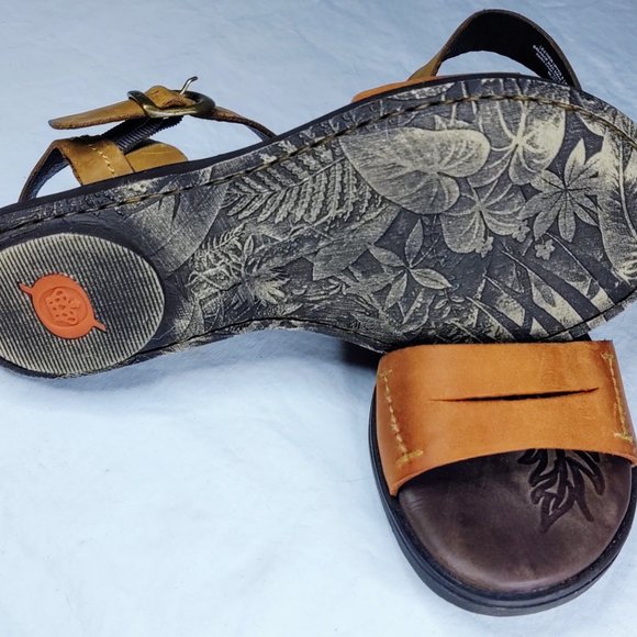 Born Ebb Handcrafted Sandals in Orange Size 7 - Picture 2 of 4